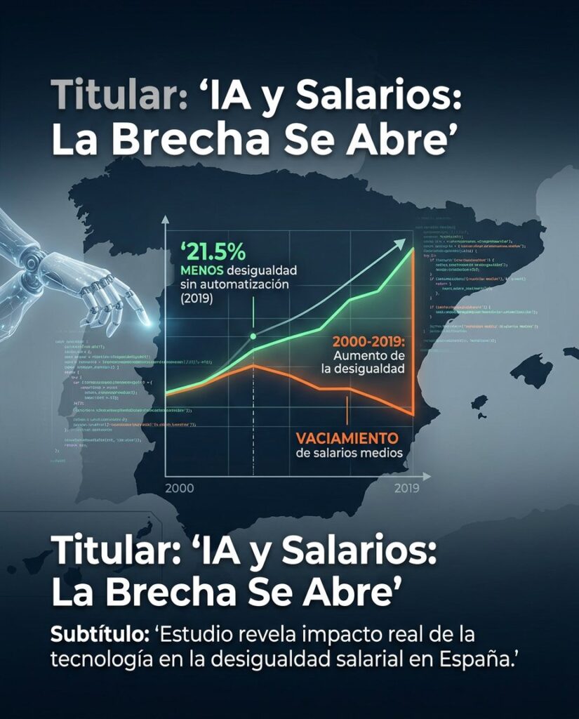 Automatización e IA en España: brecha salarial y su impacto real.