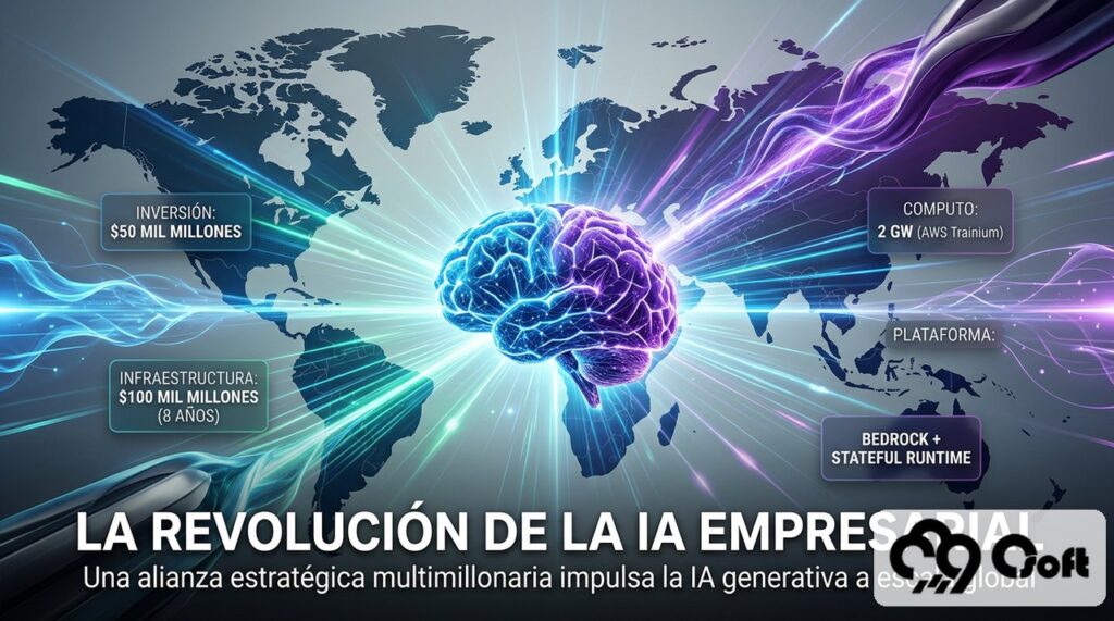 IA empresarial por Amazon y OpenAI: escalando la adopción global con soluciones avanzadas de inteligencia artificial.