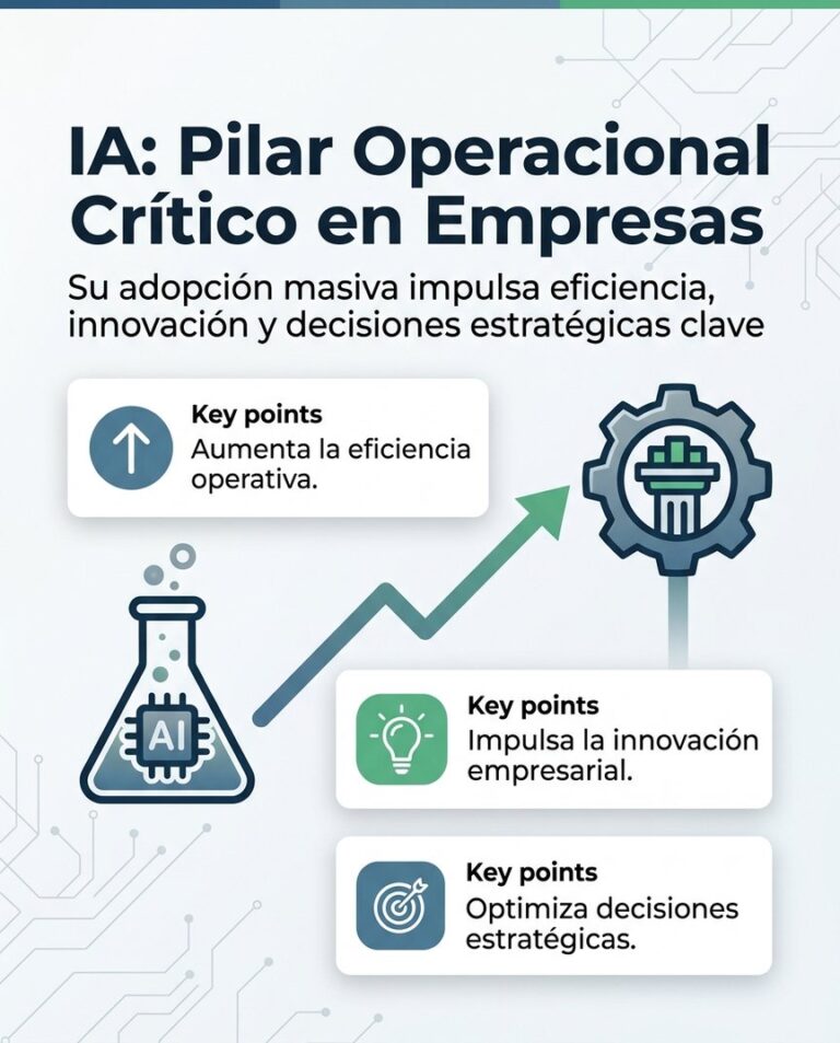 Inteligencia Artificial: De experimento a pilar operacional crítico. Transformación estratégica empresarial.