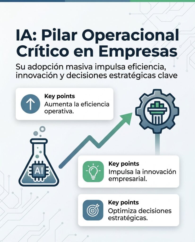 Inteligencia Artificial: De experimento a pilar operacional crítico. Transformación estratégica empresarial.